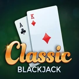 Classic Blackjack slot logo by Red Tiger Gaming at Bloody Slots Casino